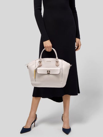 Cromia Saffiano Leather Top Handle Bag