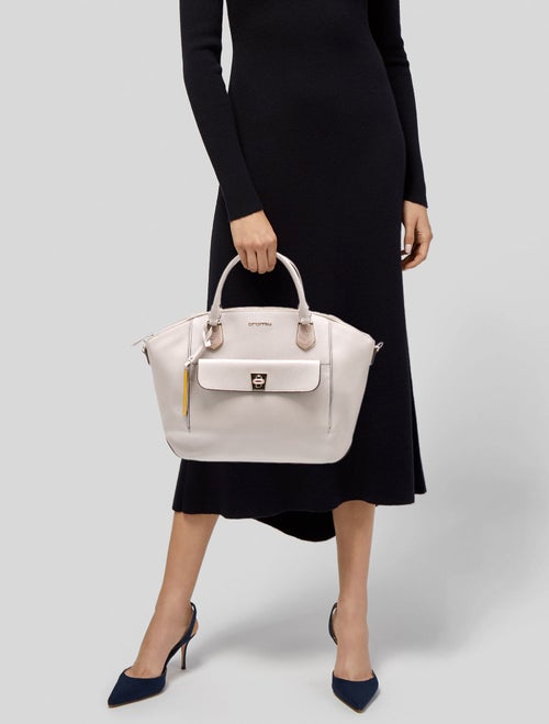 Cromia Saffiano Leather Top Handle Bag