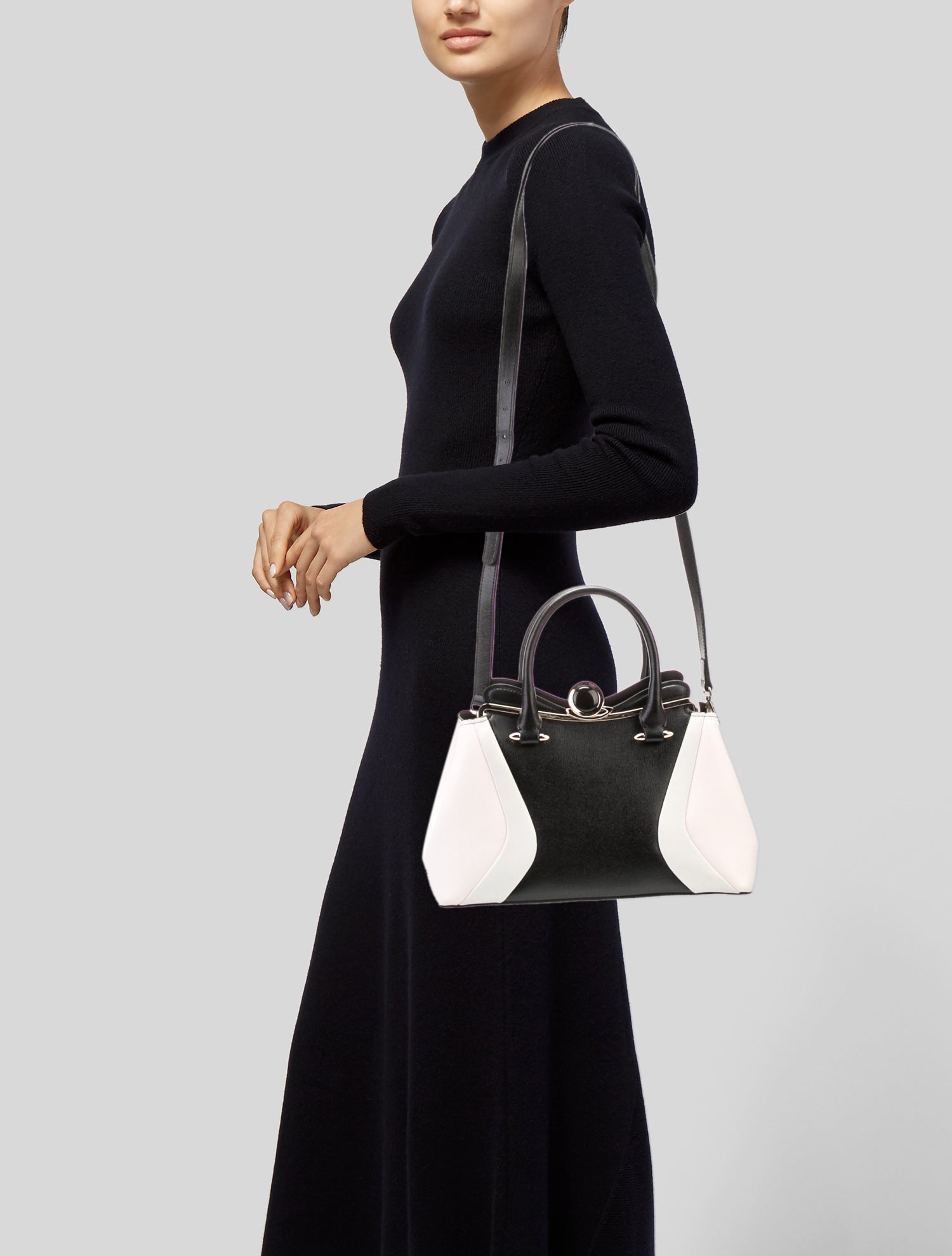 Cromia Leather Top Handle Bag