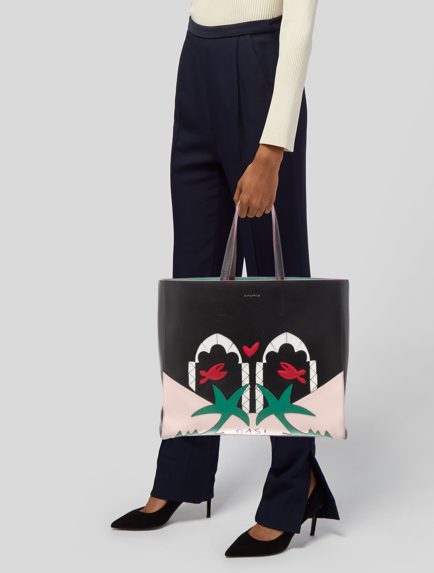 Cromia Leather Shoulder Bag