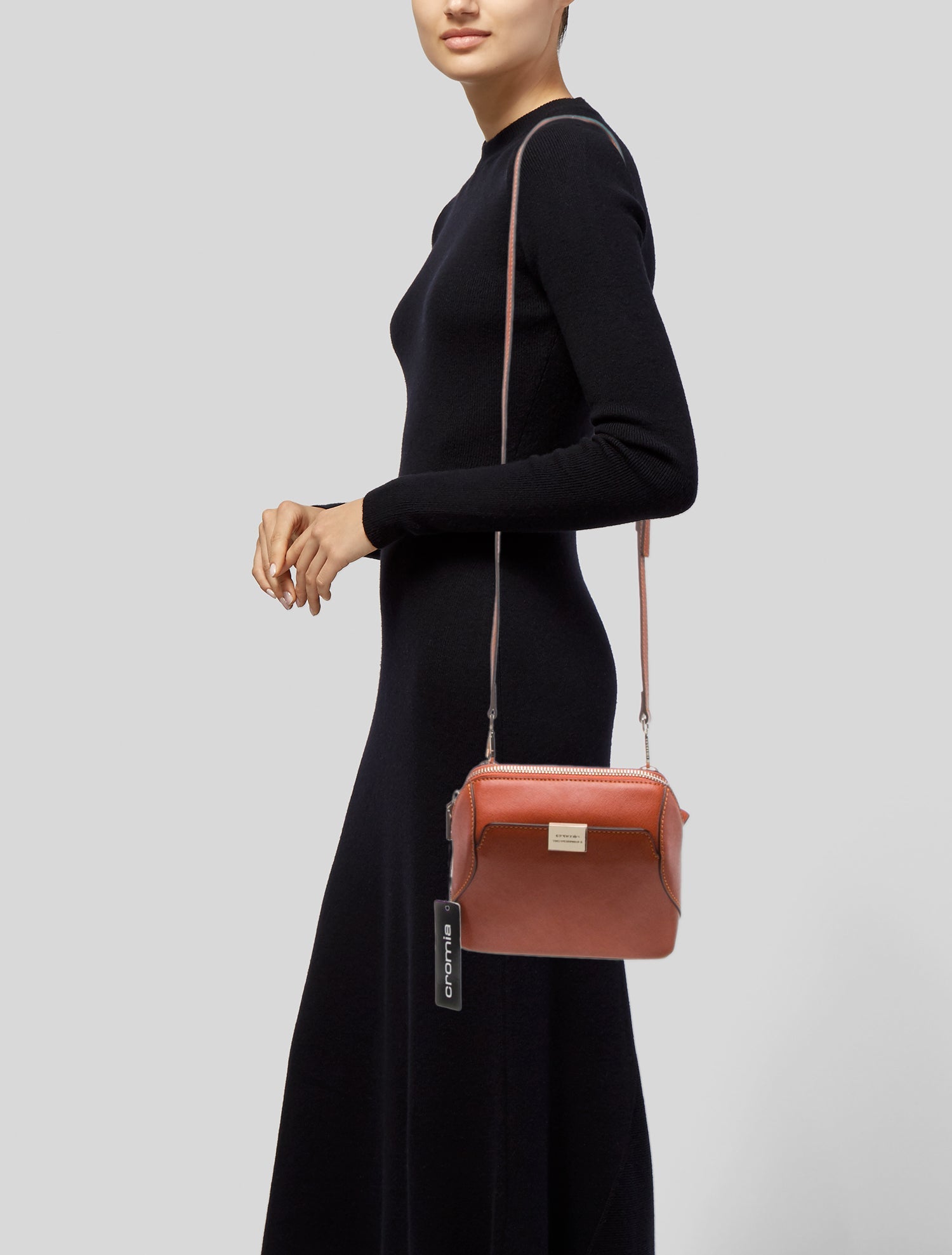 Cromia Saffiano Leather Crossbody Bag