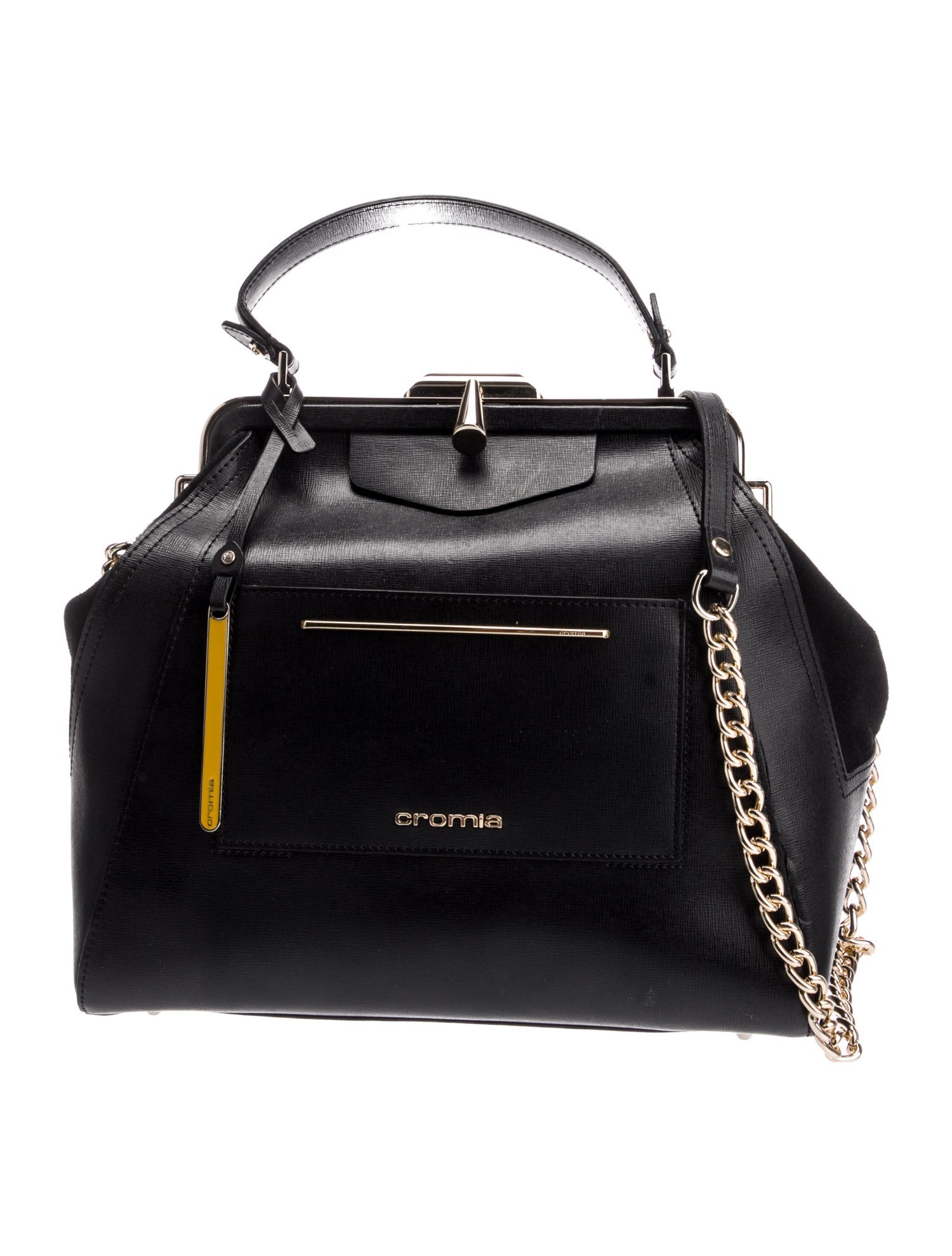 Cromia Leather Top Handle Bag