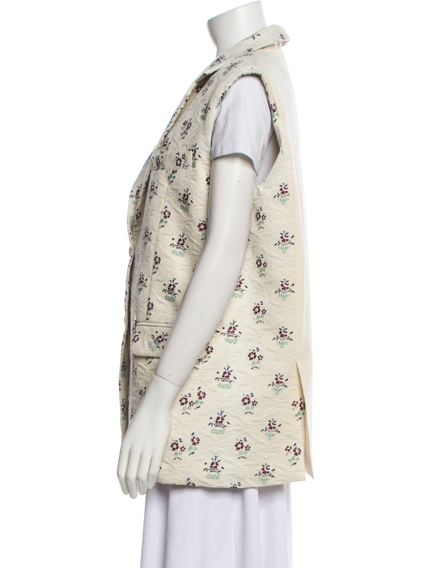 Caron Callahan Floral Print Vest