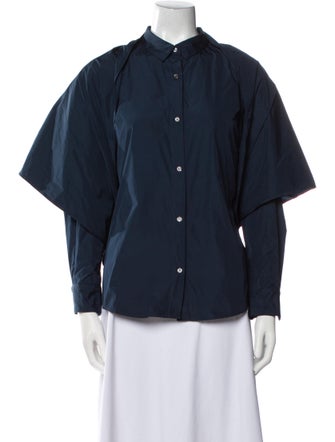 Caron Callahan Three-Quarter Sleeve Button-Up Top