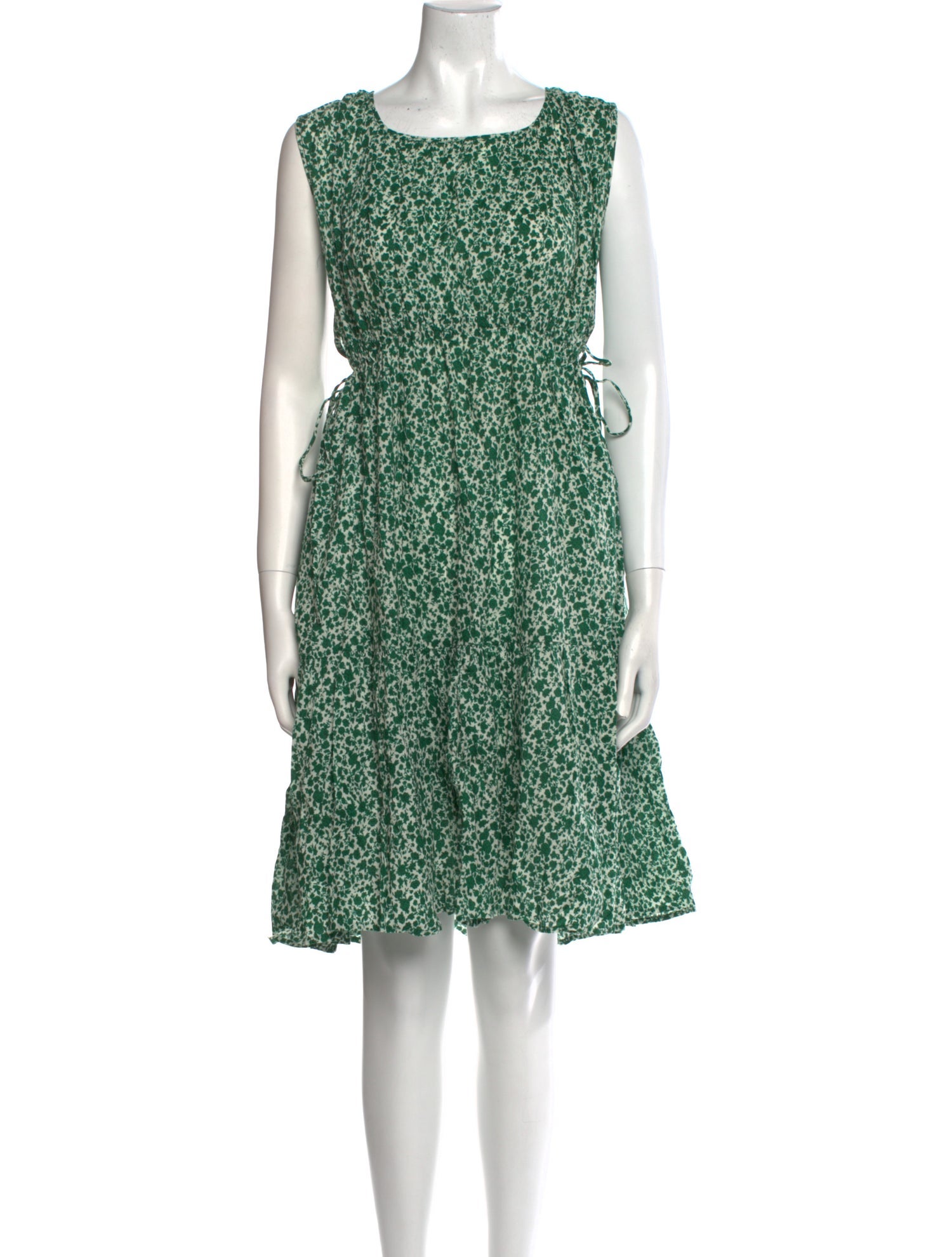 Caron Callahan Floral Print Knee-Length Dress