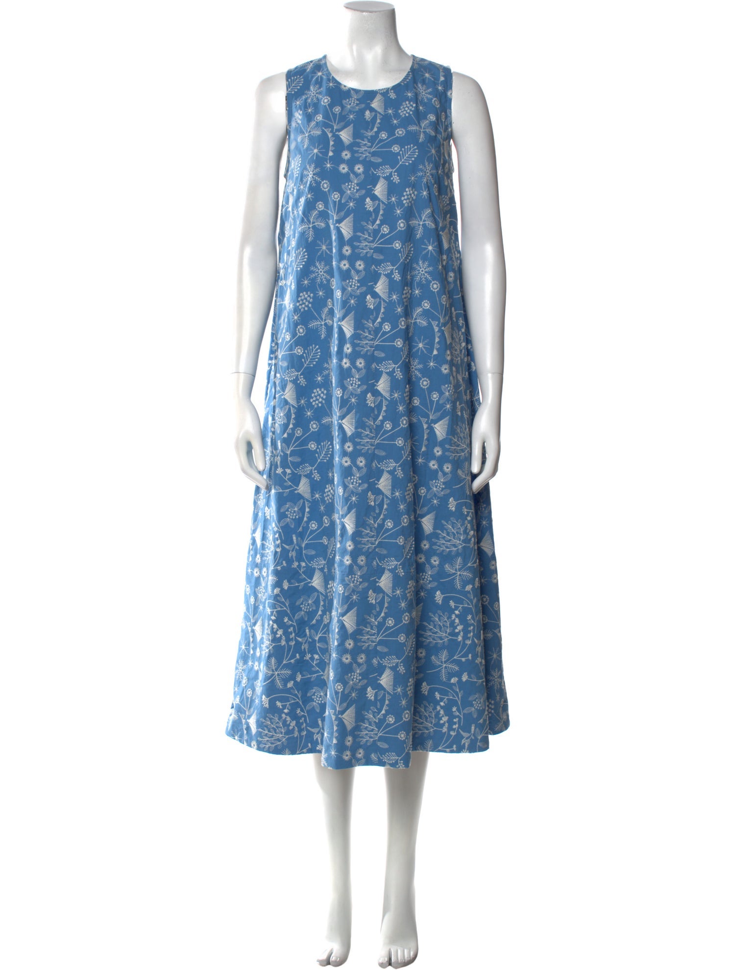 Caron Callahan Floral Print Long Dress