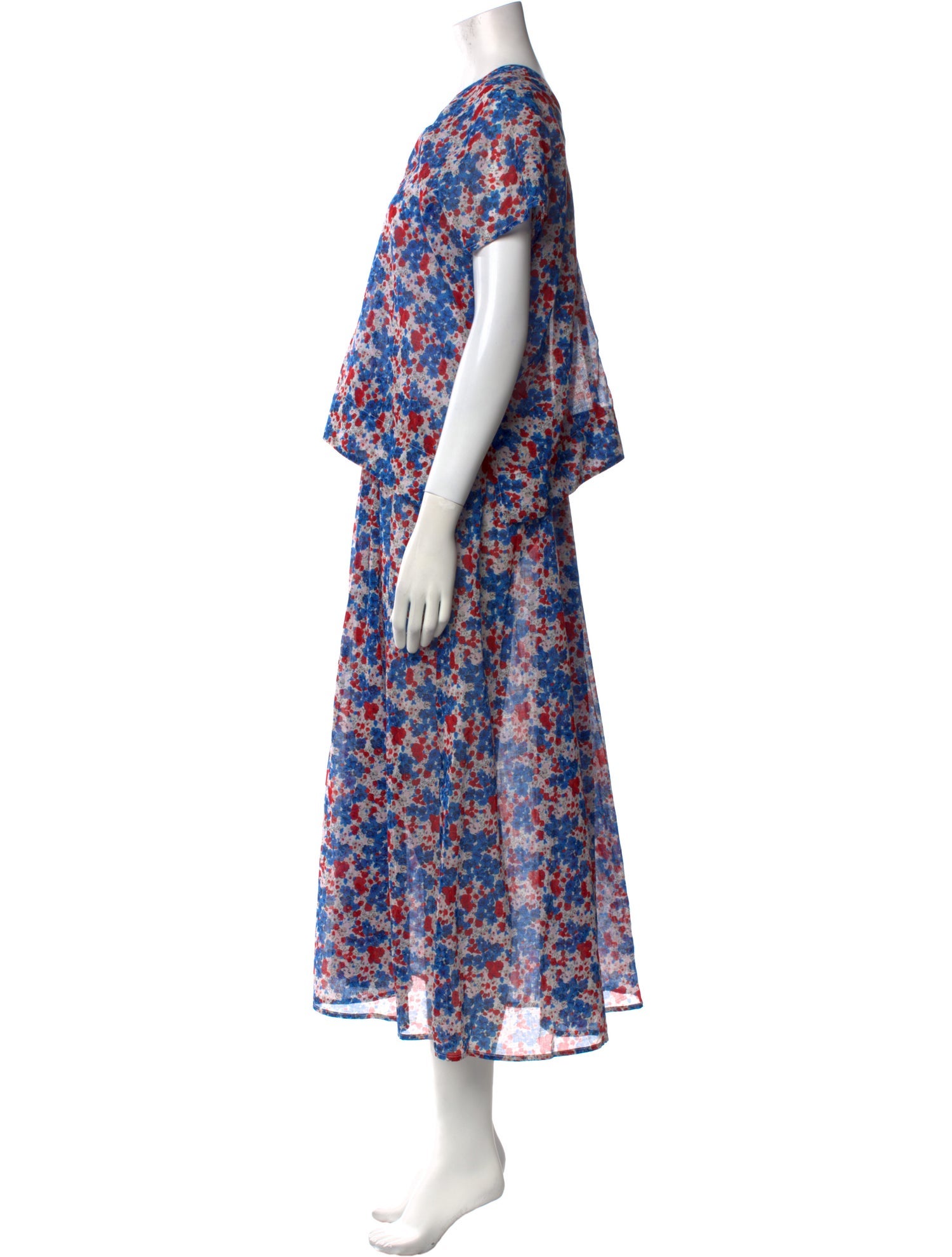 Caron Callahan Floral Print Long Dress w/ Tags