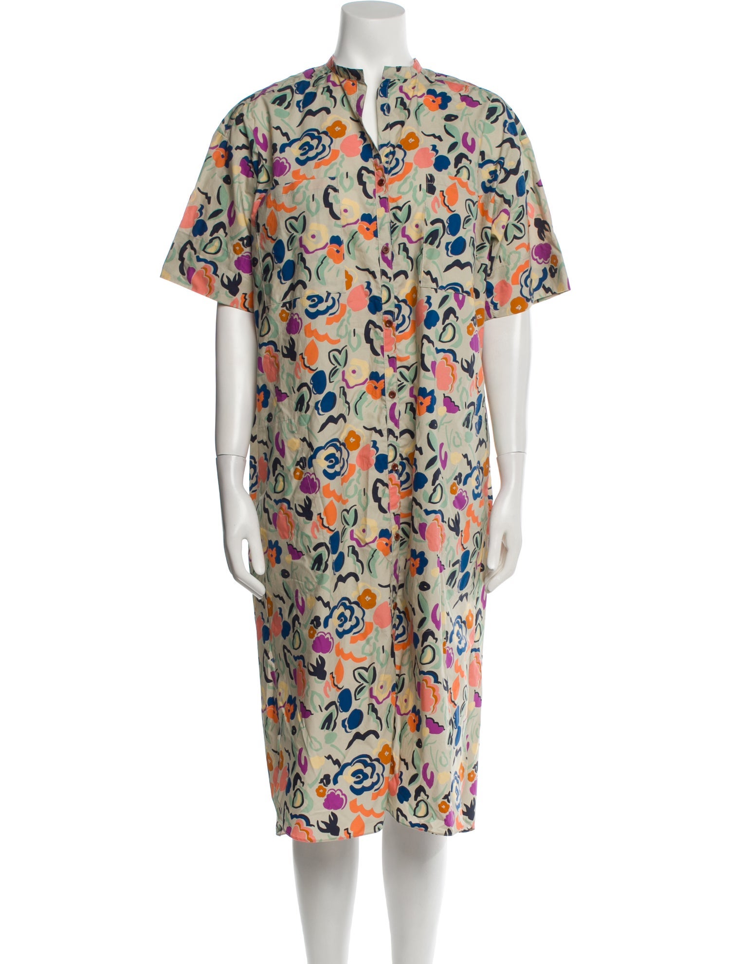 Caron Callahan Printed Midi Length Dress