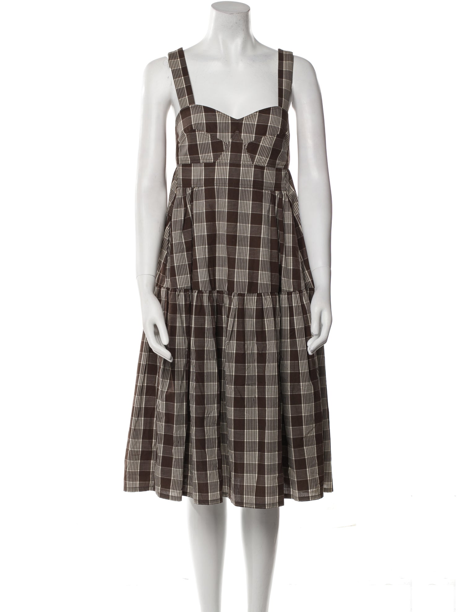 Caron Callahan Plaid Print Mini Dress