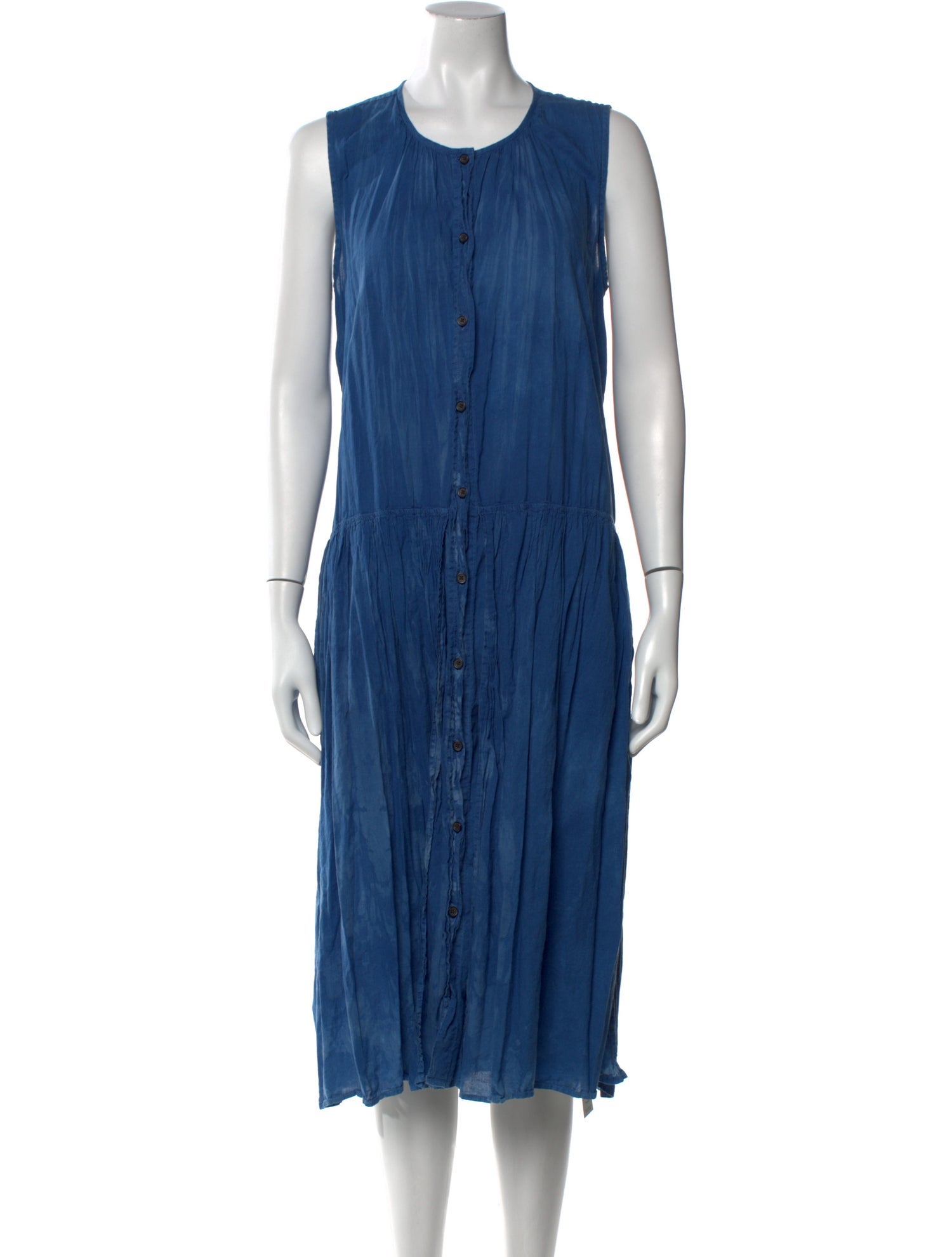 Caron Callahan Crew Neck Midi Length Dress