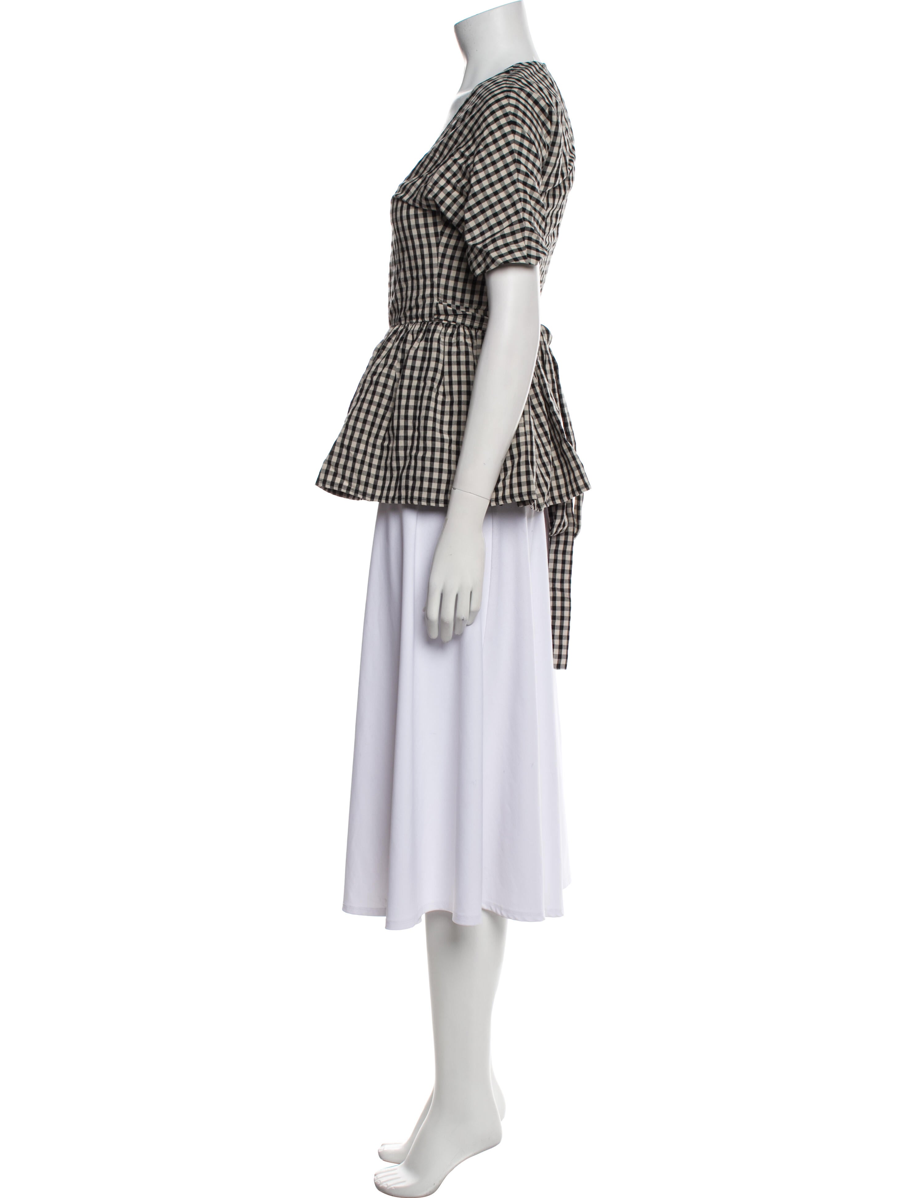 Caron Callahan Plaid Print Ruffle Embellishment Set