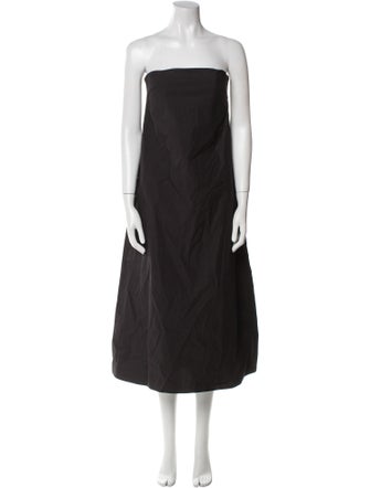 Caron Callahan Strapless Midi Length Dress