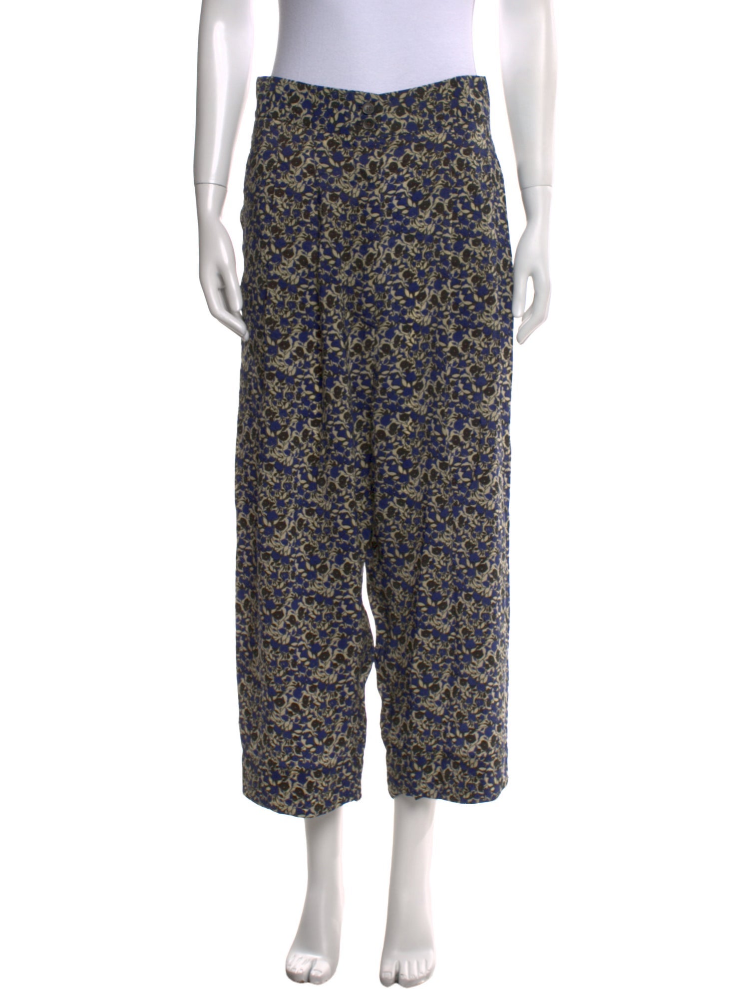 Caron Callahan Floral Print Wide Leg Pants