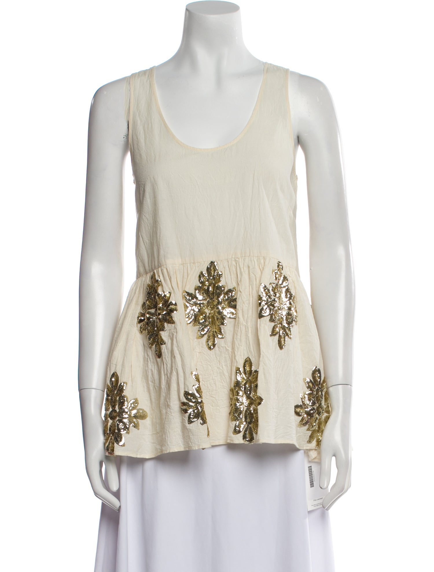 Caron Callahan Printed Scoop Neck Top