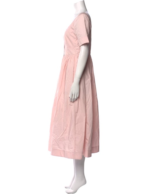 Caron Callahan Scoop Neck Midi Length Dress