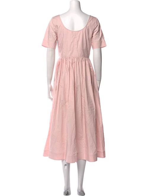 Caron Callahan Scoop Neck Midi Length Dress