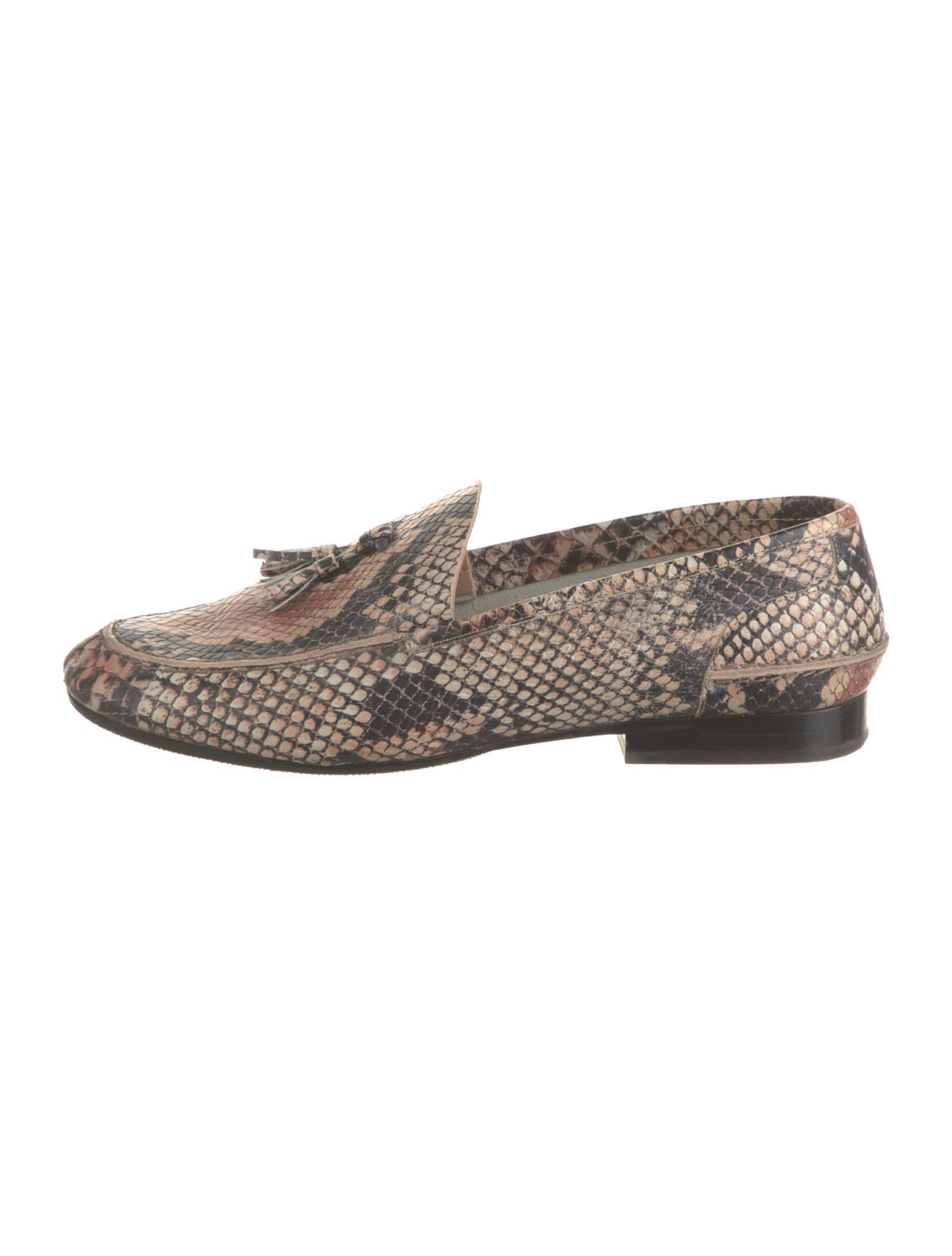 Caron Callahan Leather Animal Print Loafers