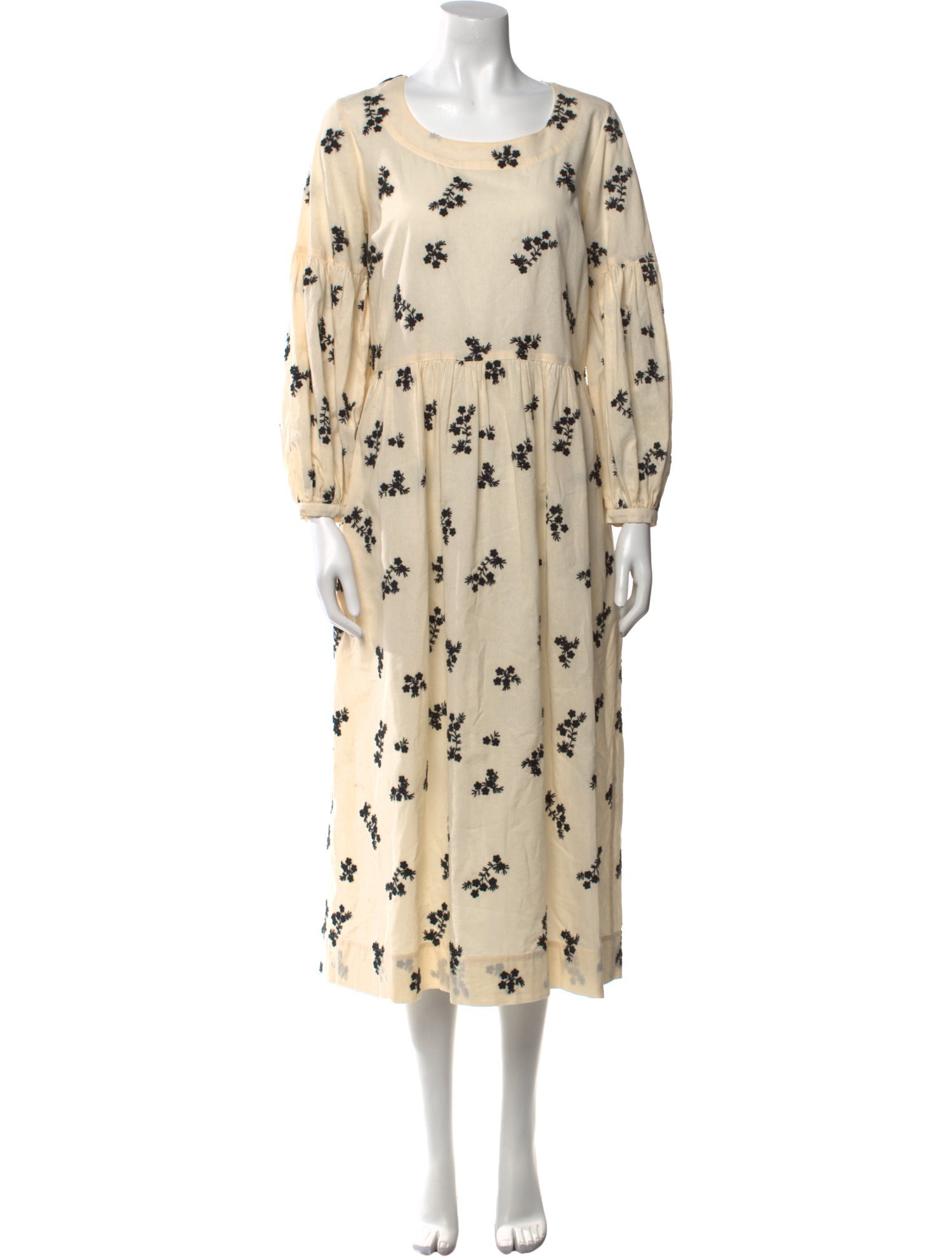 Caron Callahan Floral Print Long Dress