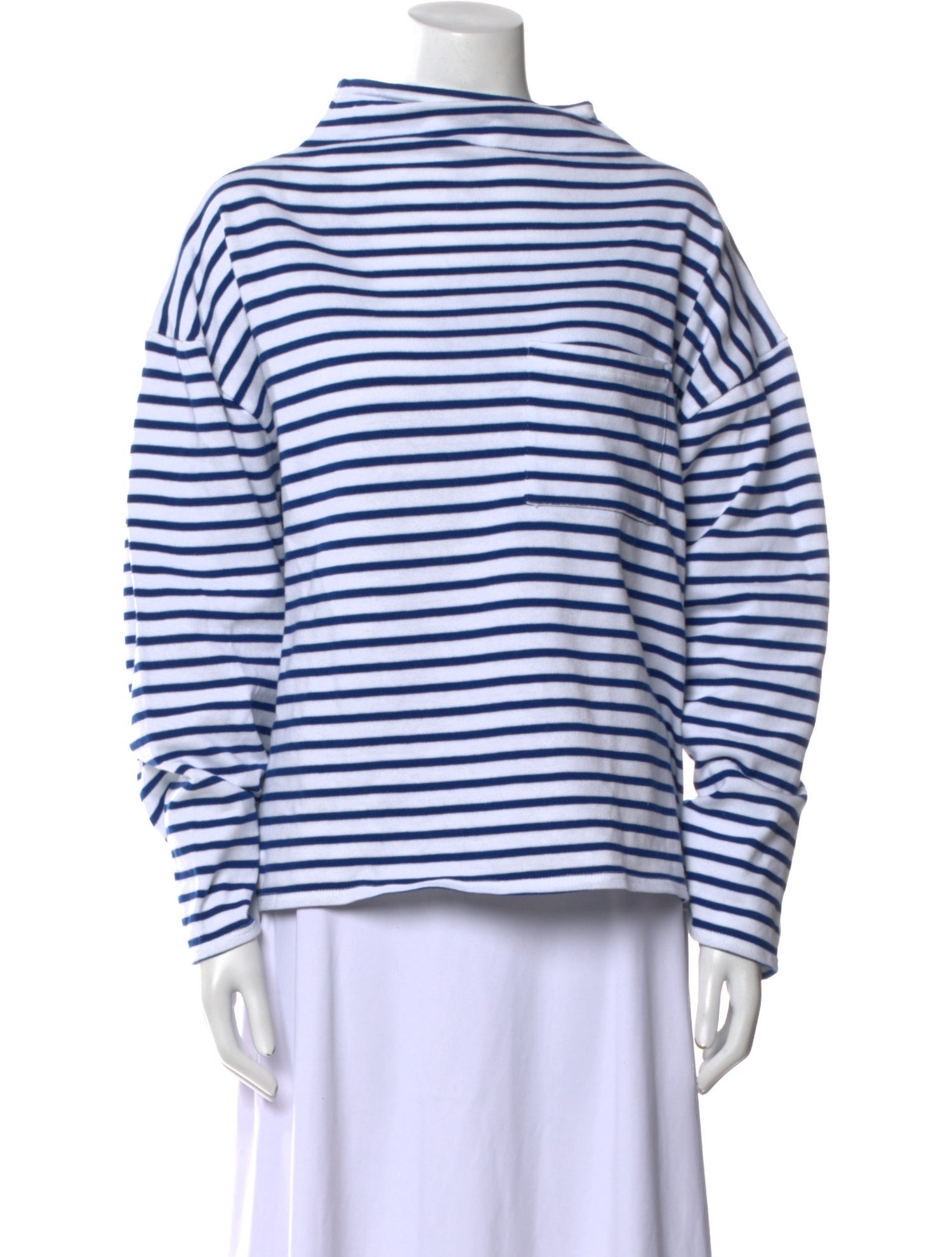 Caron Callahan Striped Cowl Neck Sweatshirt