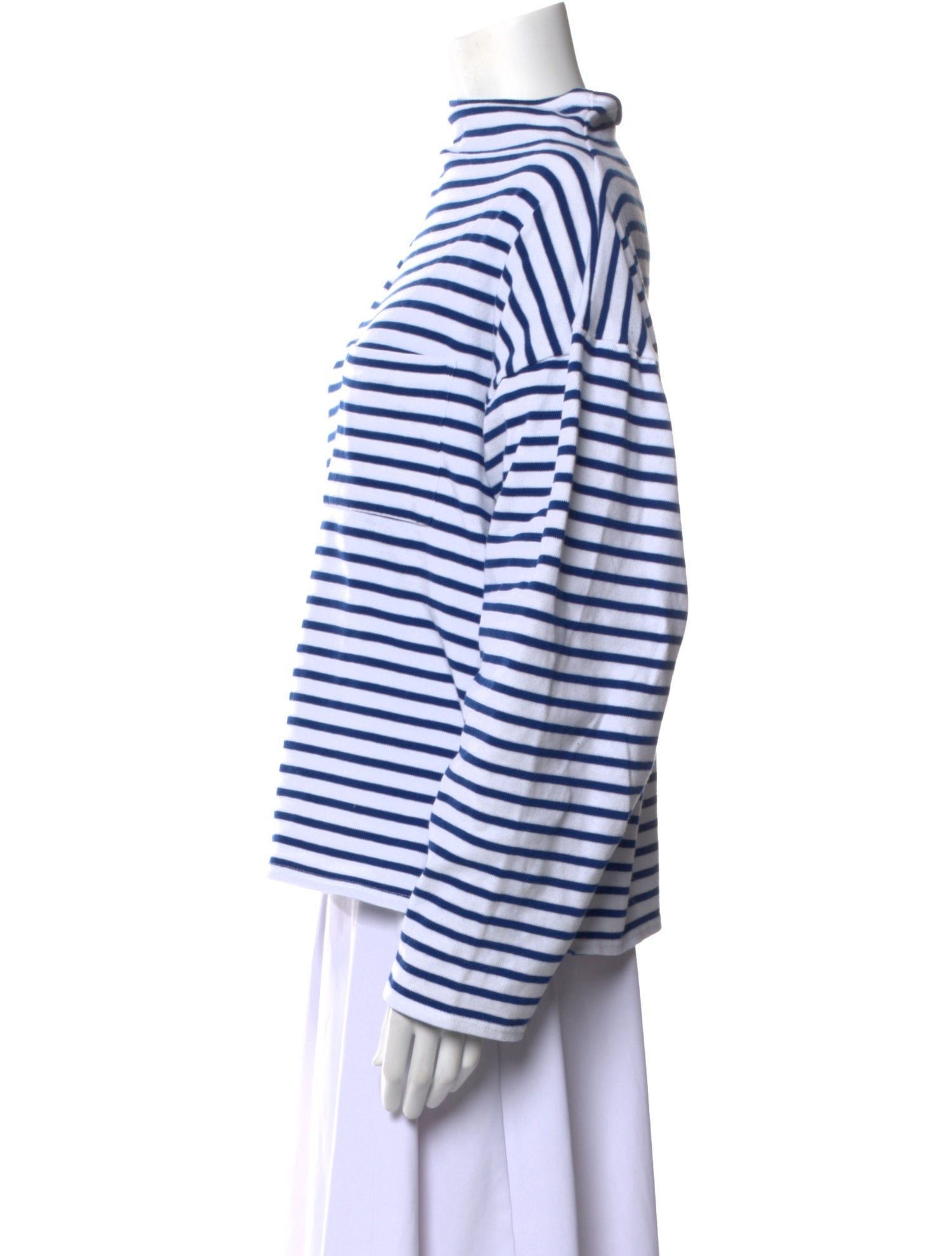 Caron Callahan Striped Cowl Neck Sweatshirt