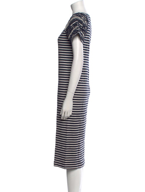 Caron Callahan Striped Midi Length Dress