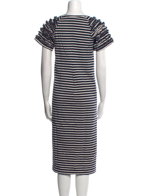 Caron Callahan Striped Midi Length Dress
