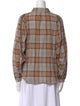 Caron Callahan Plaid Print Long Sleeve Button-Up Top