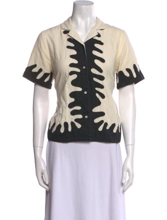 Caron Callahan Printed Short Sleeve Polo