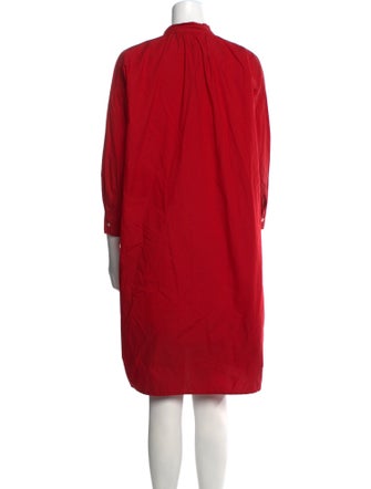 Caron Callahan Mock Neck Knee-Length Dress