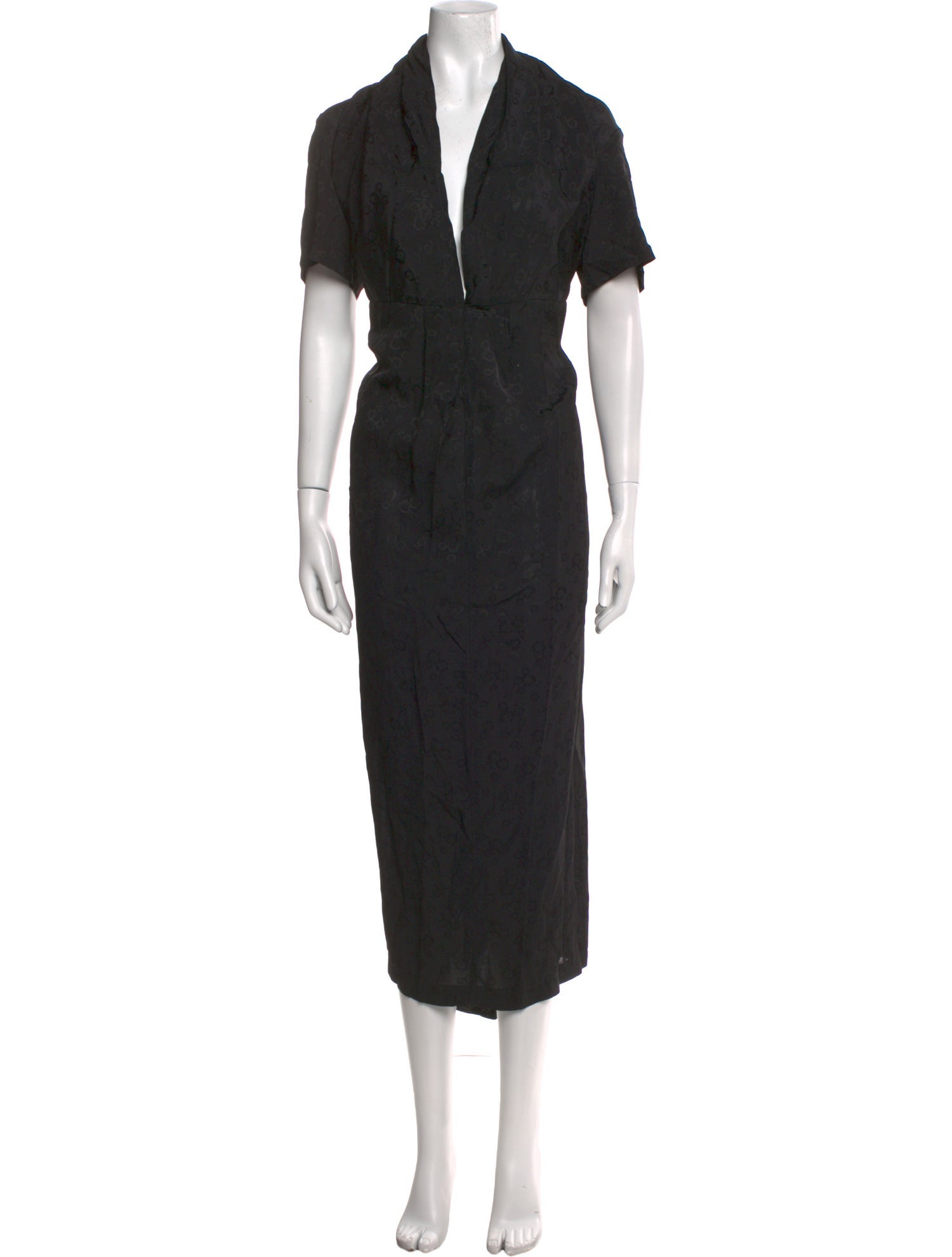 Caron Callahan V-Neck Long Dress