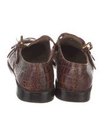 Caron Callahan Leather Animal Print Oxfords