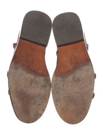 Caron Callahan Leather Animal Print Oxfords