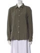 Caron Callahan Plaid Print Long Sleeve Button-Up Top
