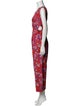 Caron Callahan Floral Print Scoop Neck Jumpsuit