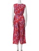 Caron Callahan Floral Print Scoop Neck Jumpsuit