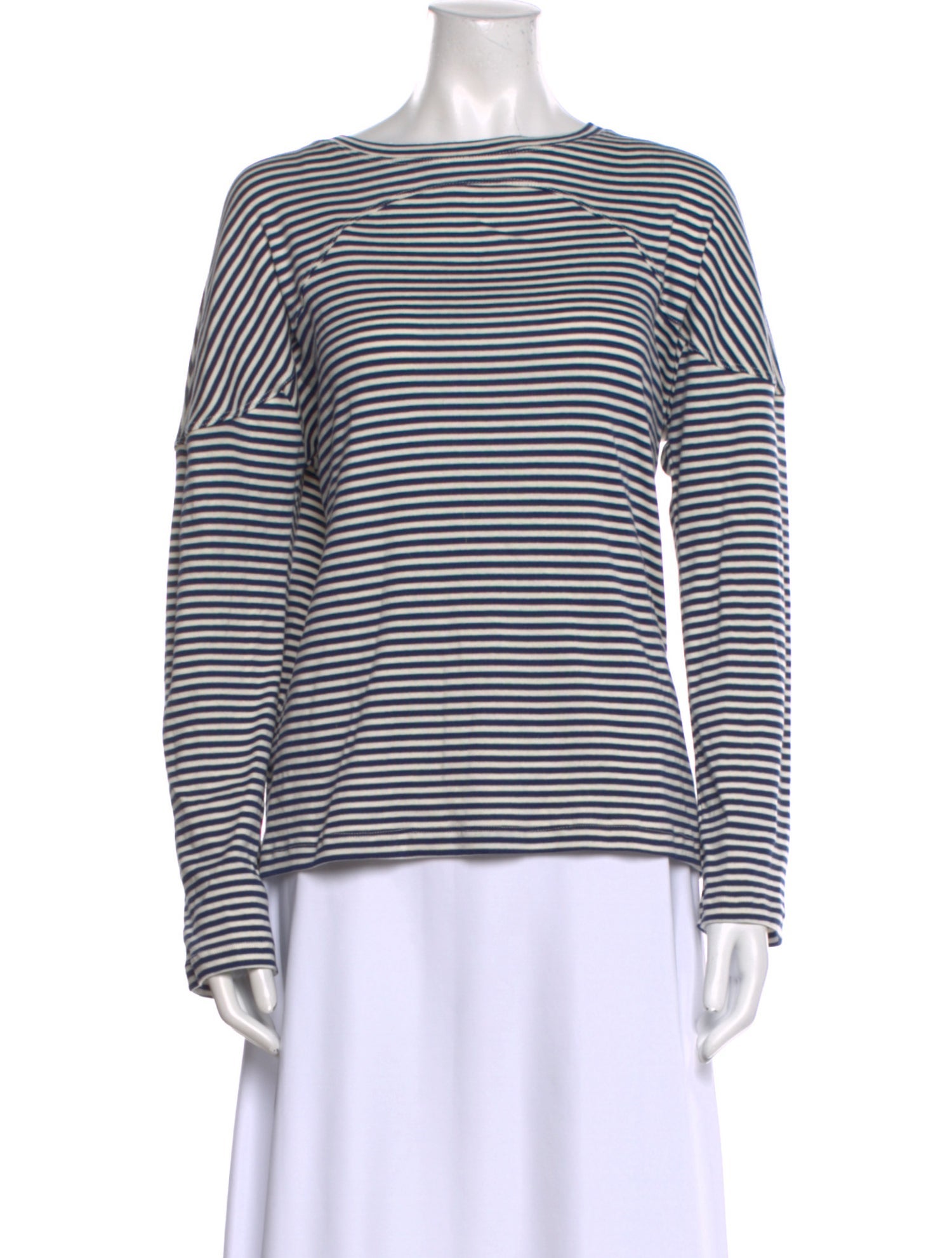 Caron Callahan Striped Bateau Neckline Top w/ Tags