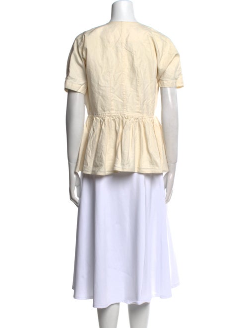 Caron Callahan V-Neck Short Sleeve Blouse