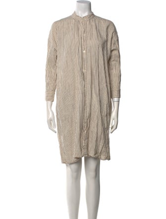 Caron Callahan Striped Knee-Length Dress