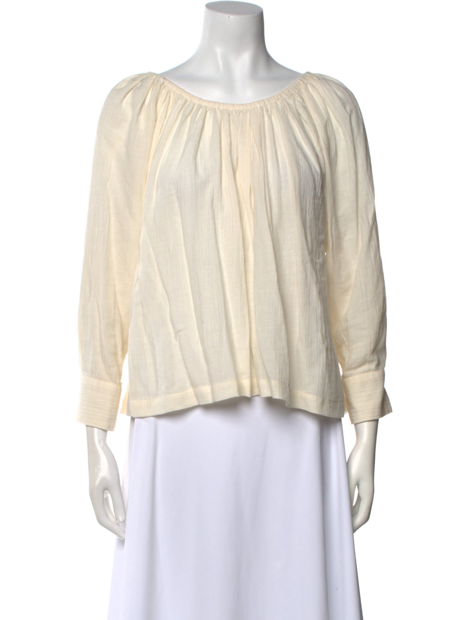 Caron Callahan Scoop Neck Three-Quarter Sleeve Blouse