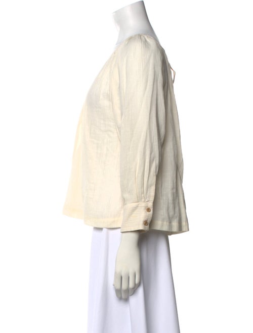 Caron Callahan Scoop Neck Three-Quarter Sleeve Blouse