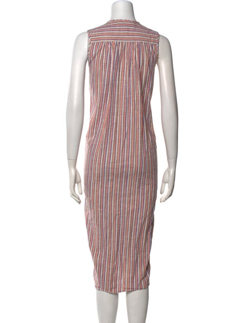 Caron Callahan Striped Midi Length Dress