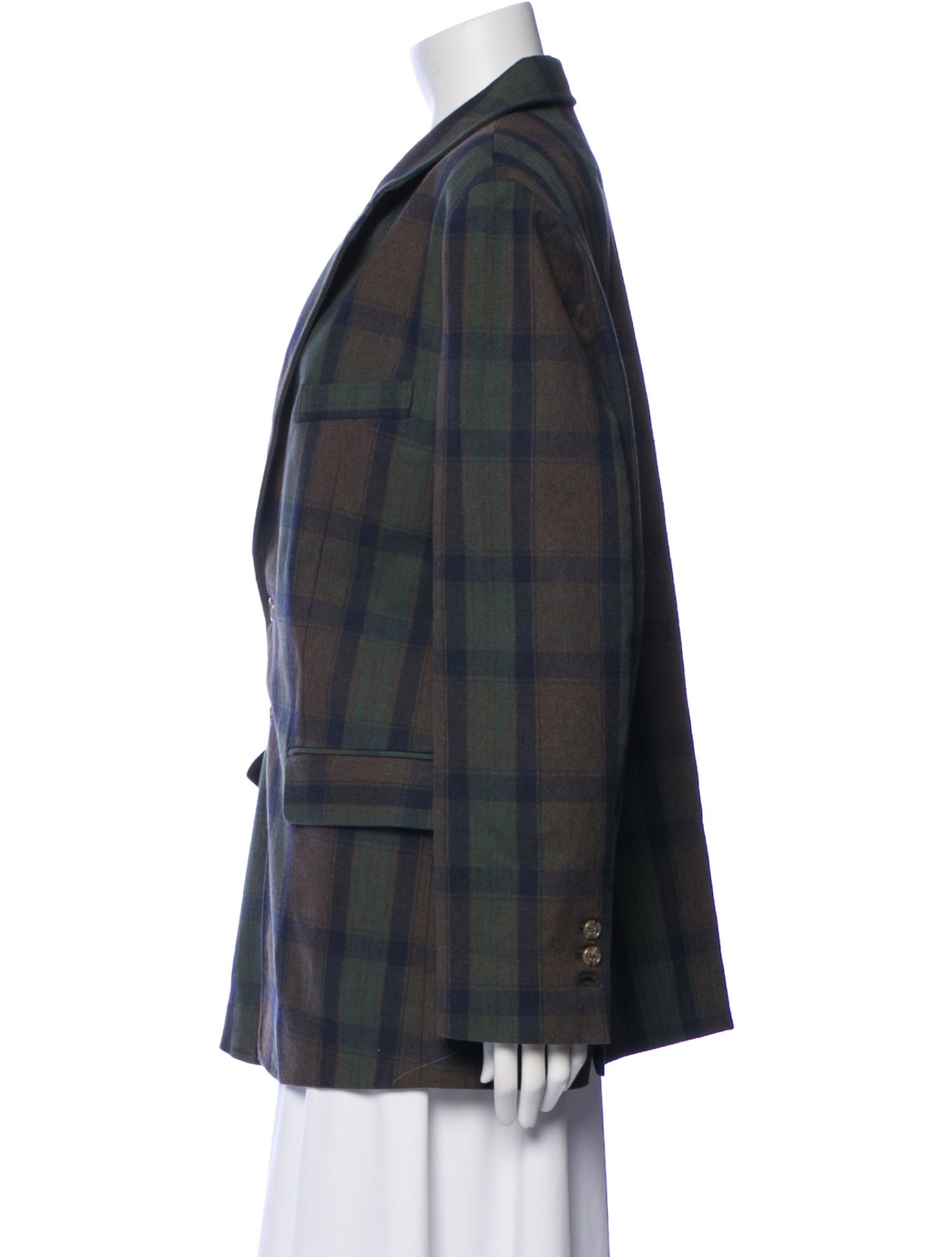 Caron Callahan Plaid Print Blazer