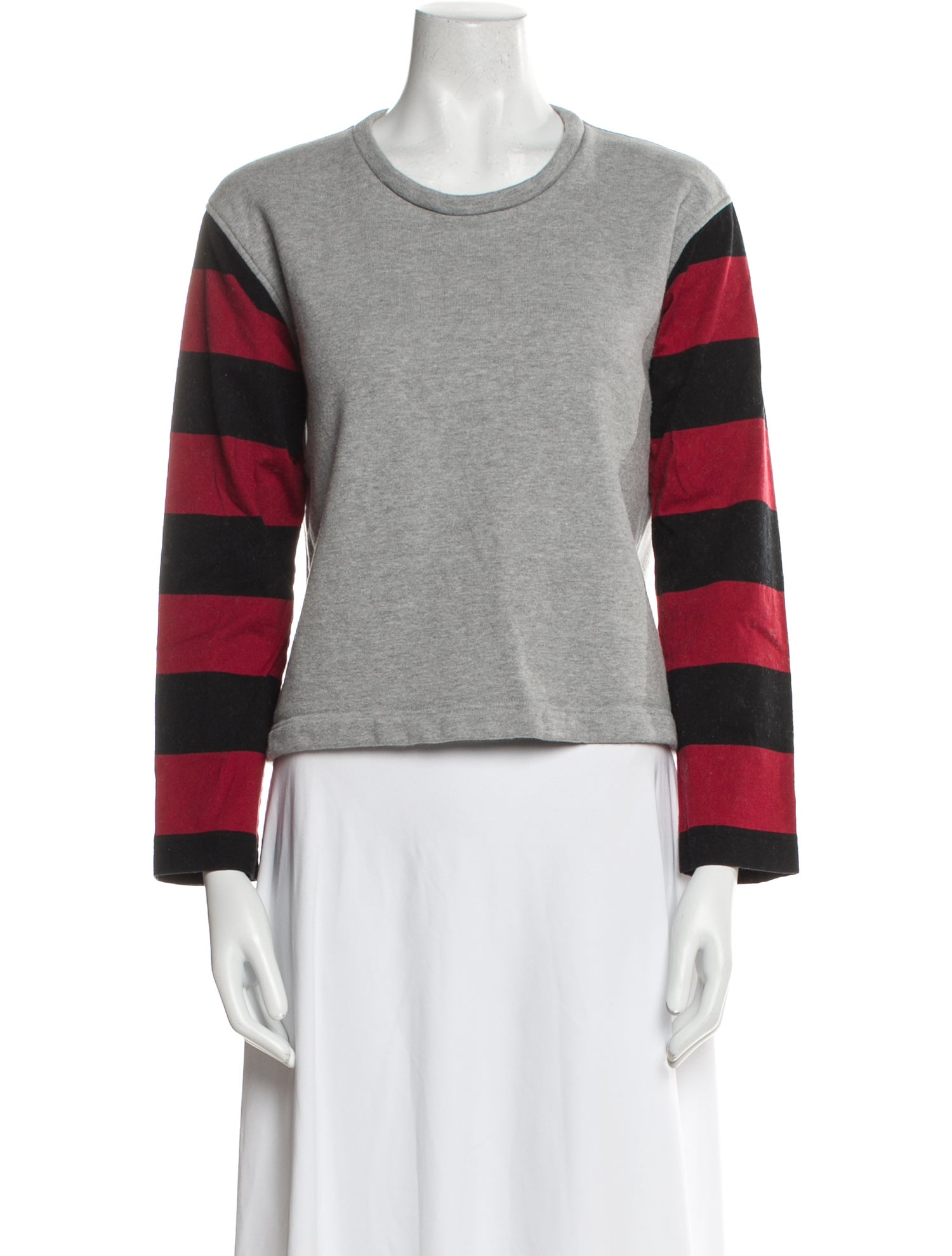 Caron Callahan Striped Crew Neck Sweatshirt