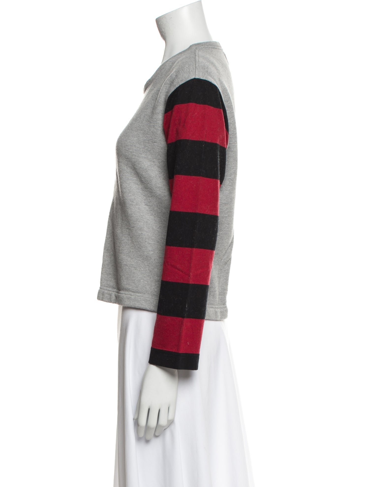 Caron Callahan Striped Crew Neck Sweatshirt