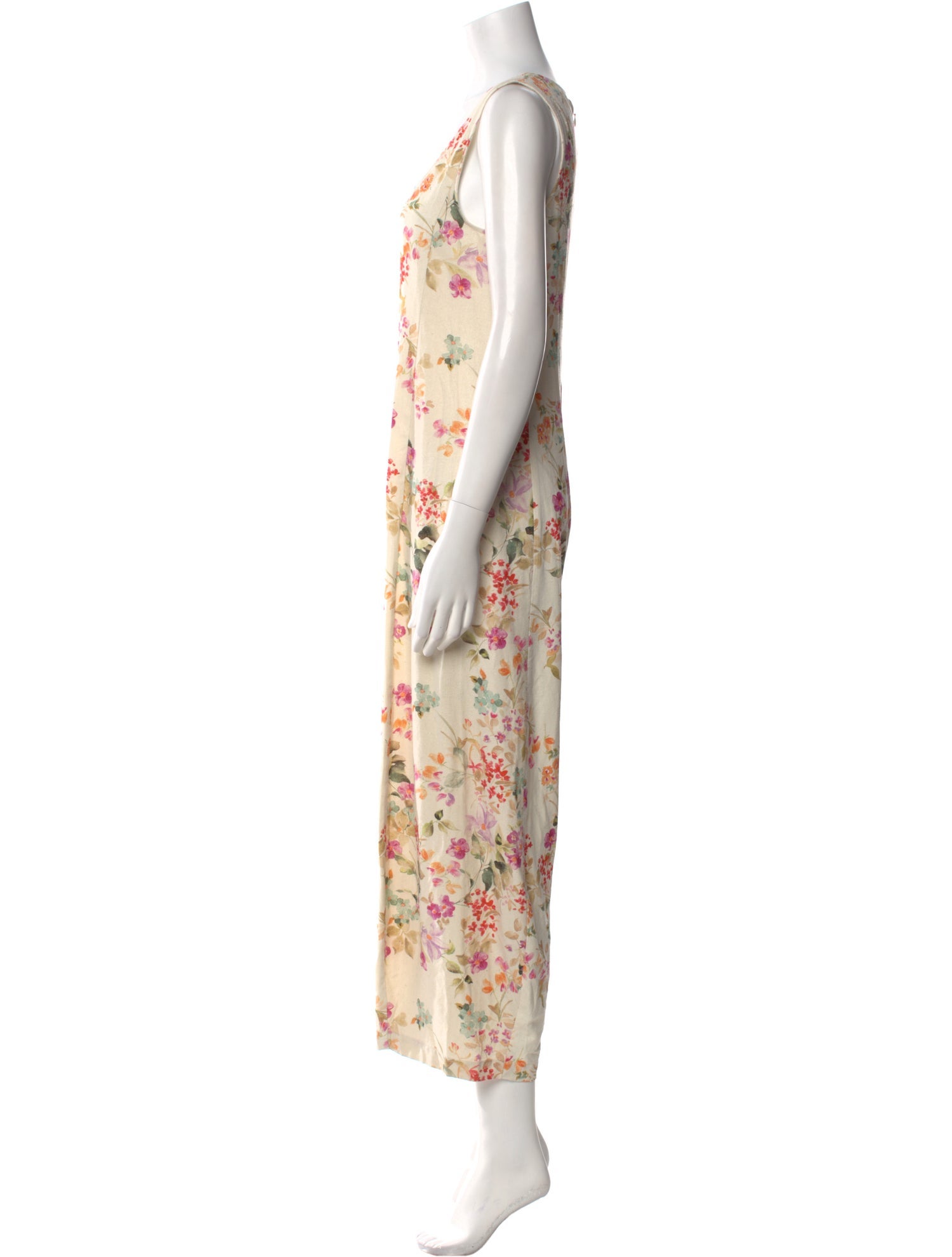 Caron Callahan Silk Floral Print Jumpsuit