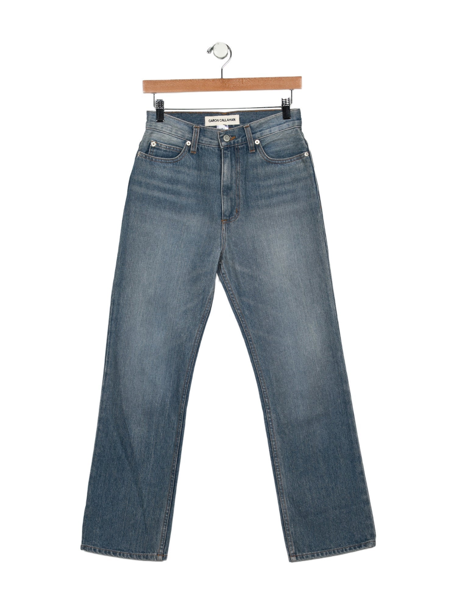 Caron Callahan High-Rise Straight Leg Jeans