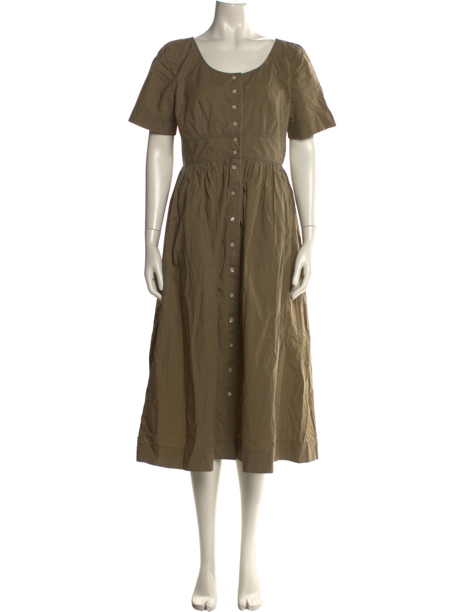 Caron Callahan Scoop Neck Long Dress