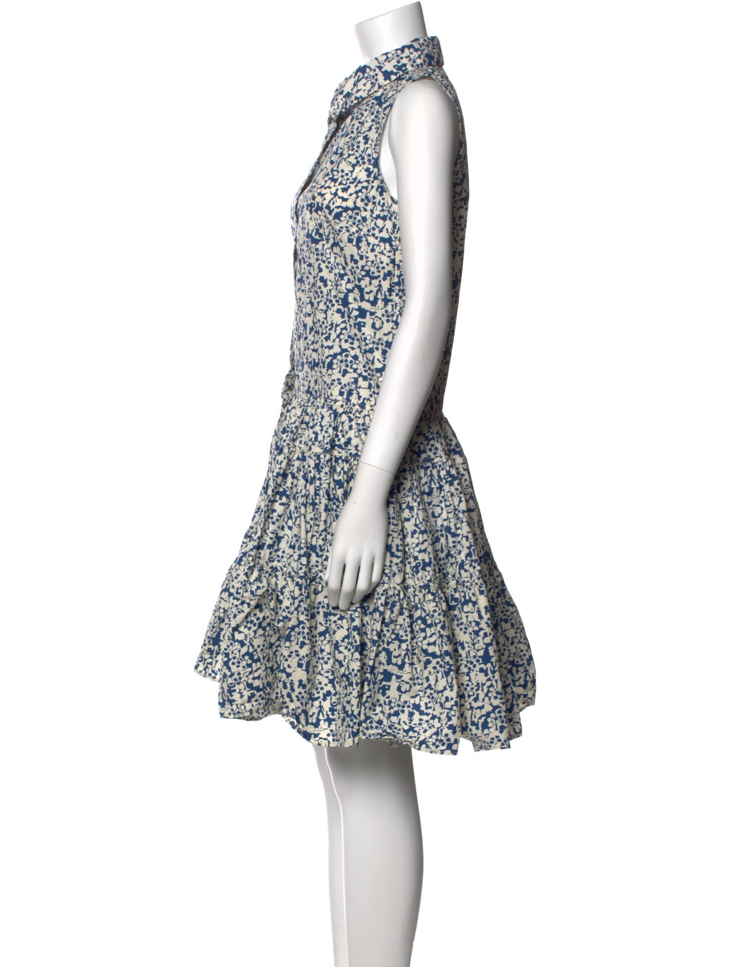 Caron Callahan Floral Print Knee-Length Dress