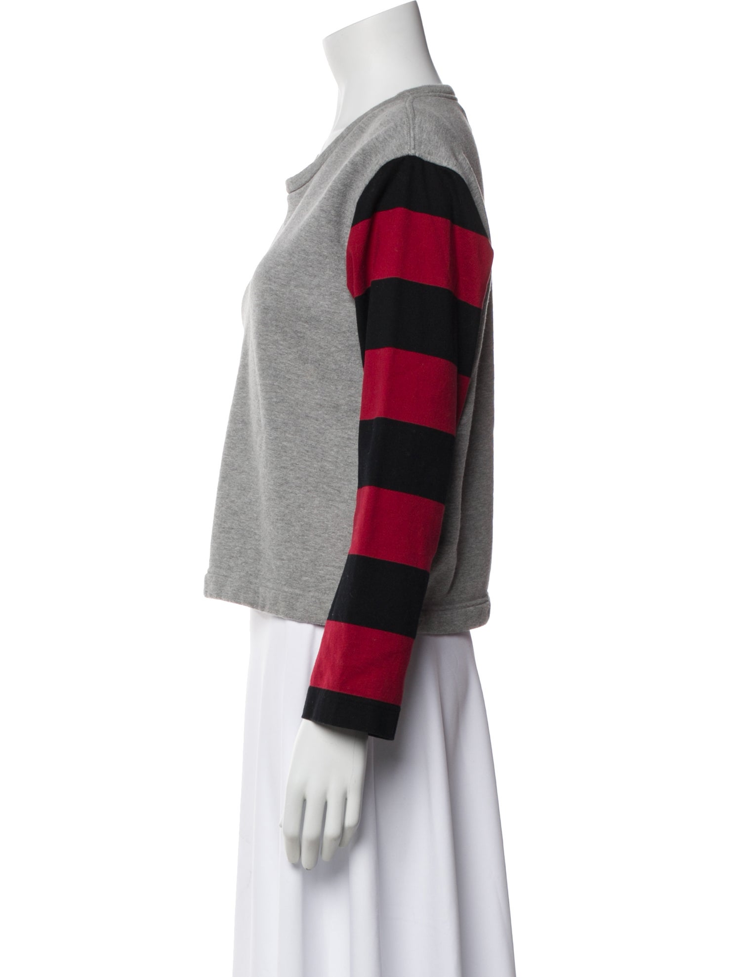 Caron Callahan Striped Crew Neck Top