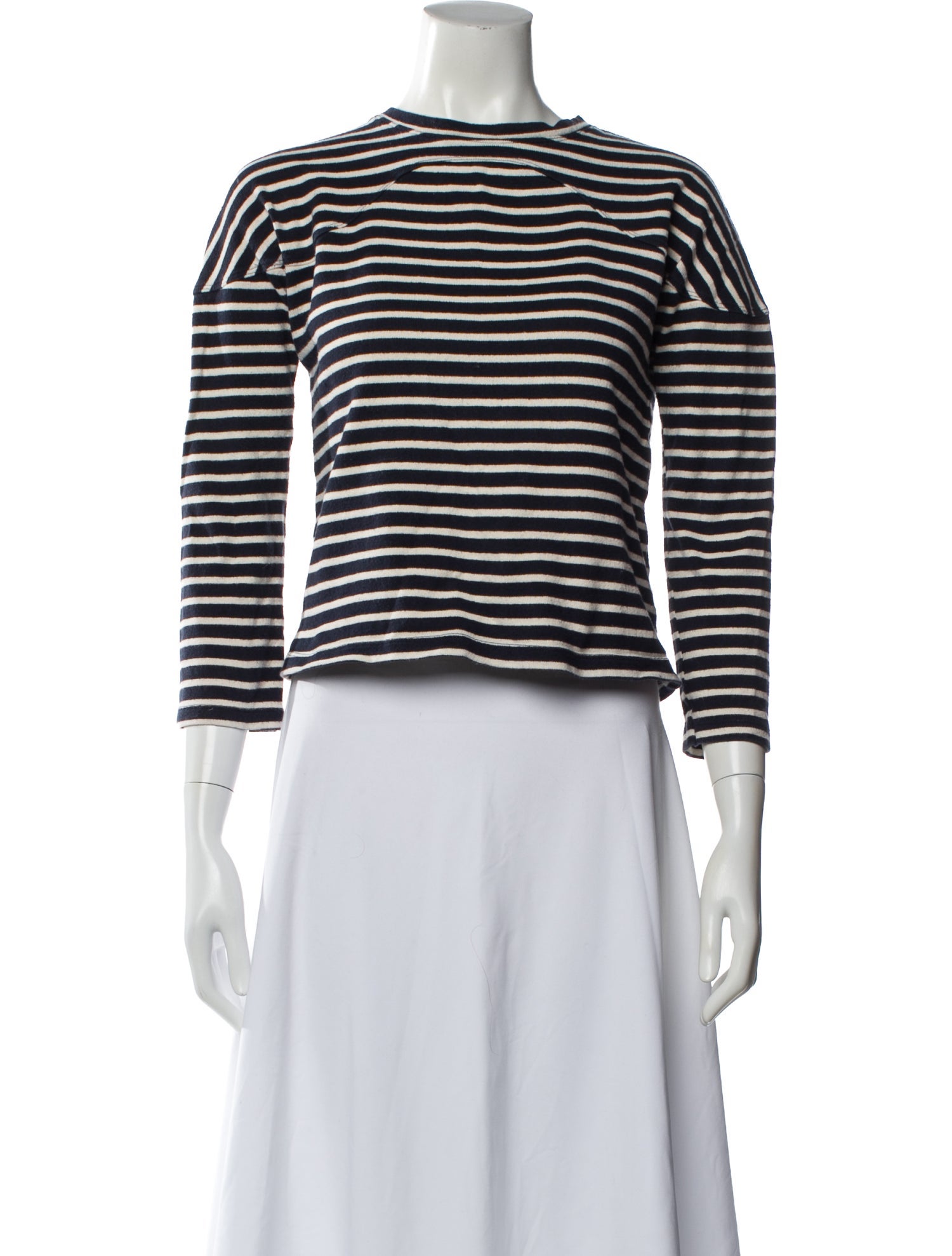Caron Callahan Striped Crew Neck Top
